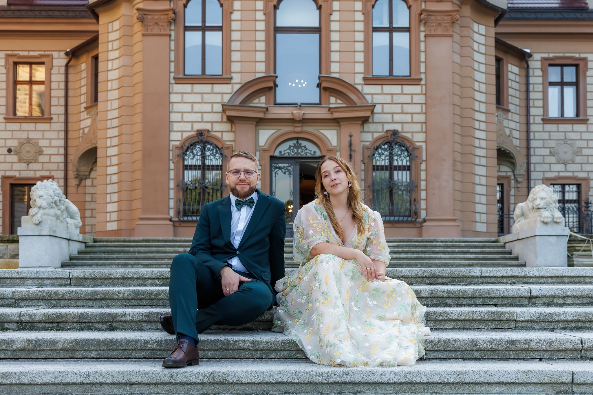 sesja ślubna w pałacu mosznej